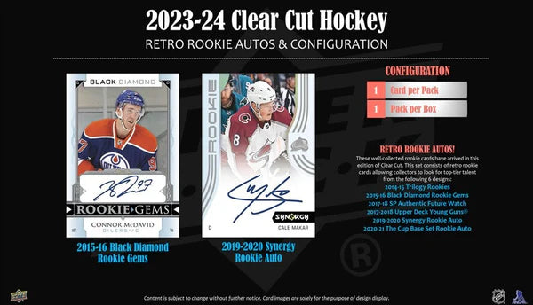 2023-24 Upper Deck NHL Clear Cut Hobby - Sports Cards Norge