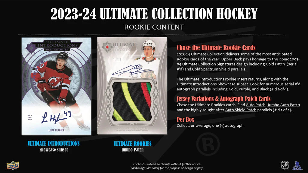 2023-24 Upper Deck NHL Ultimate Collection - Sports Cards Norge