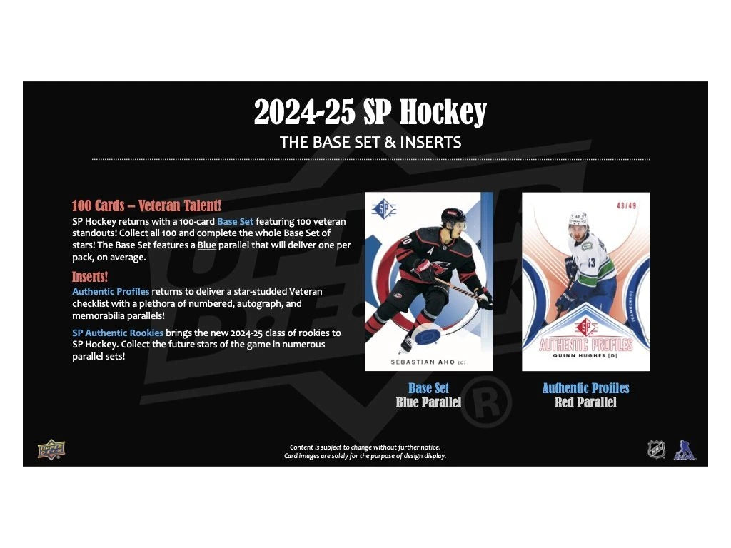 2024-25 Upper Deck SP Hockey Blaster Box - Sports Cards Norge