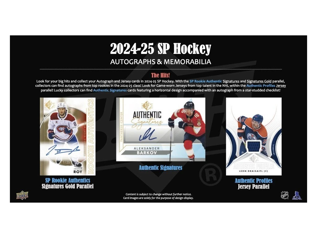 2024-25 Upper Deck SP Hockey Blaster Box - Sports Cards Norge