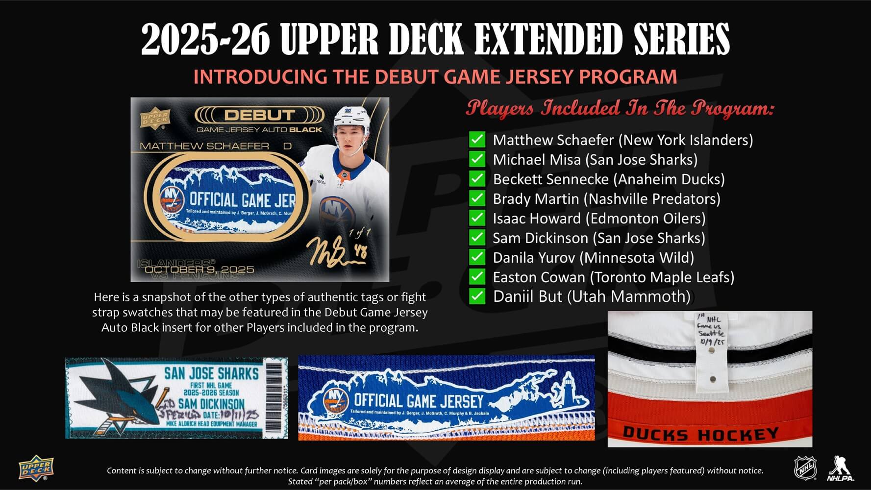 2025-26 Upper Deck NHL Extended Series Hobby