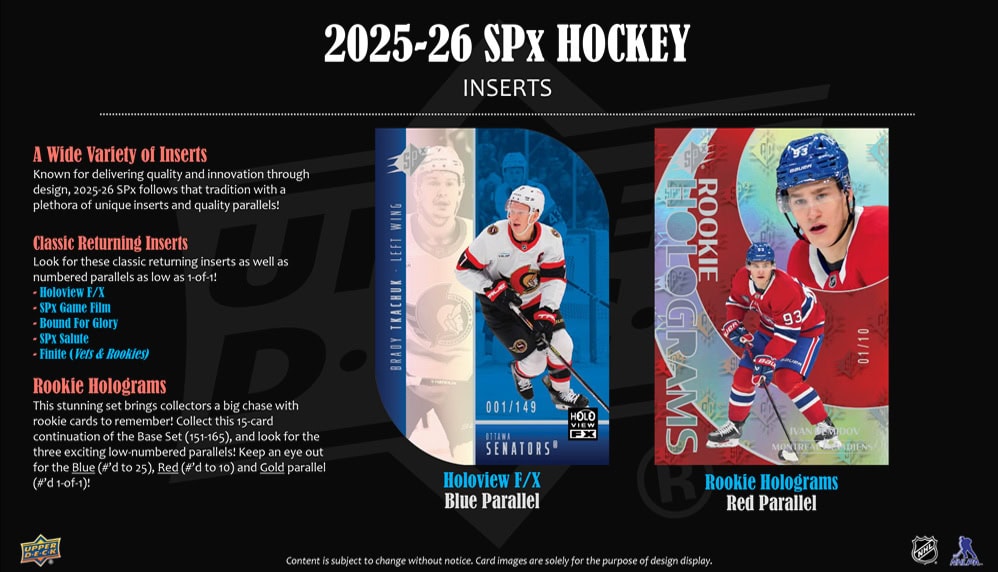2025-26 Upper Deck NHL SPx Hobby - Sports Cards Norge