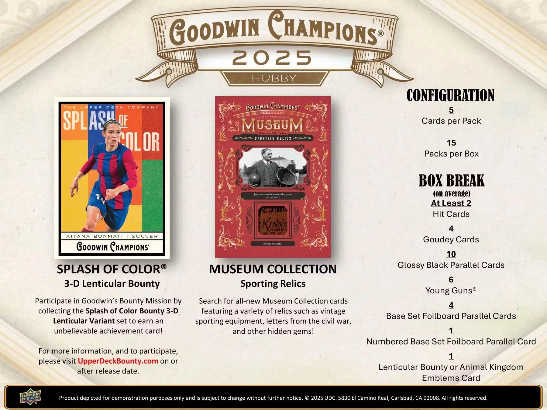 2025 Upper Deck Goodwin Champions Hobby - Sports Cards Norge
