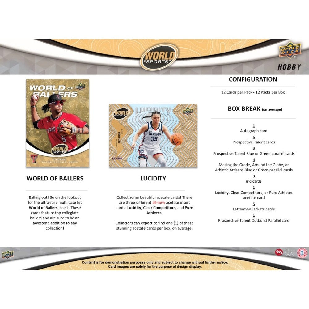 2025 Upper Deck World of Sports Volume 1 Hobby - Sports Cards Norge