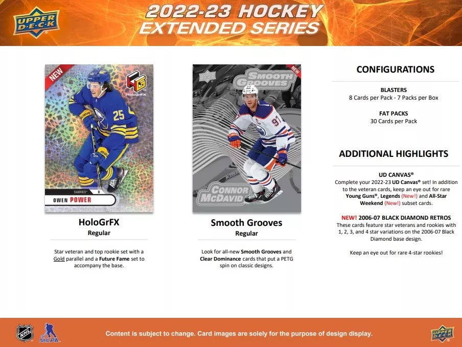 2022-23 Upper Deck NHL Extended Fat Pack