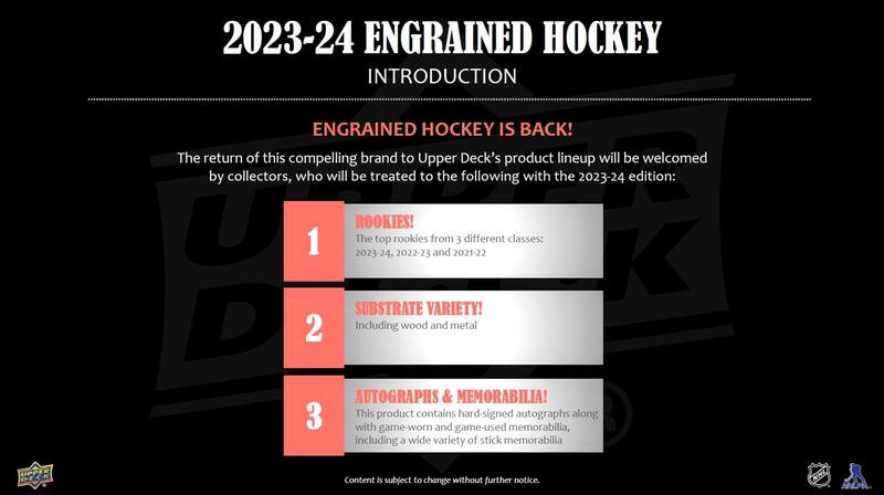 2023-24 Upper Deck NHL Engrained Hobby - Sports Cards Norge
