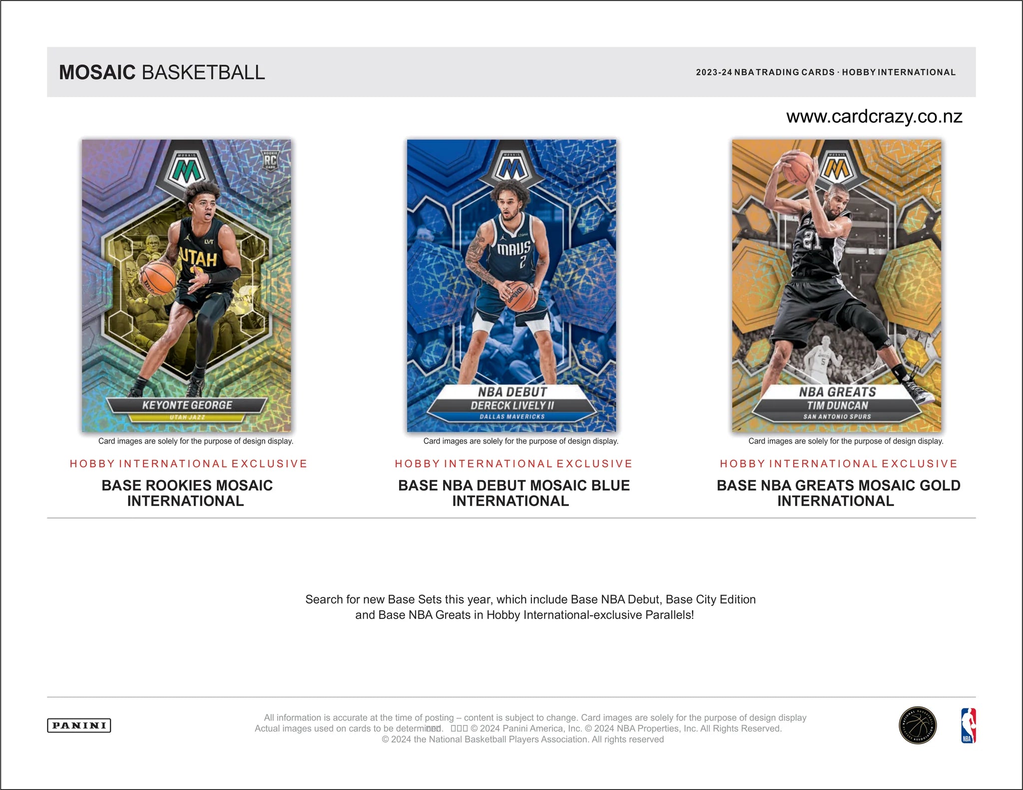2023-24 Mosaic NBA Hobby International - Sports Cards Norge
