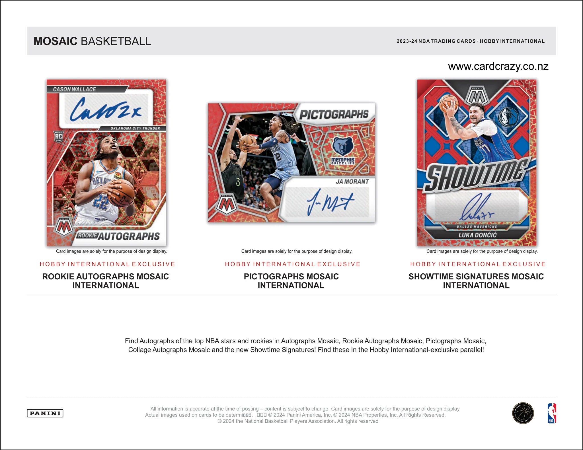 2023-24 Mosaic NBA Hobby International - Sports Cards Norge