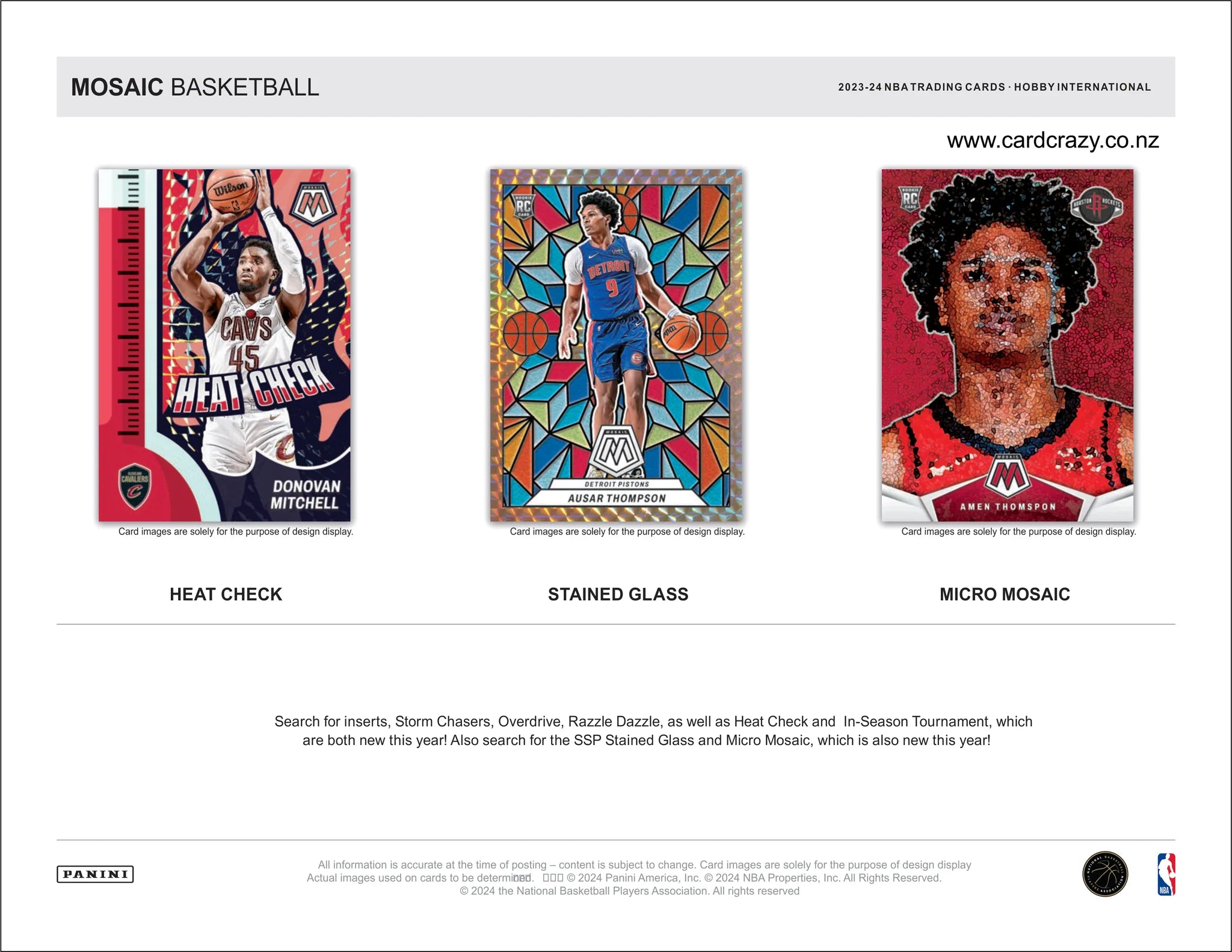 2023-24 Mosaic NBA Hobby International - Sports Cards Norge