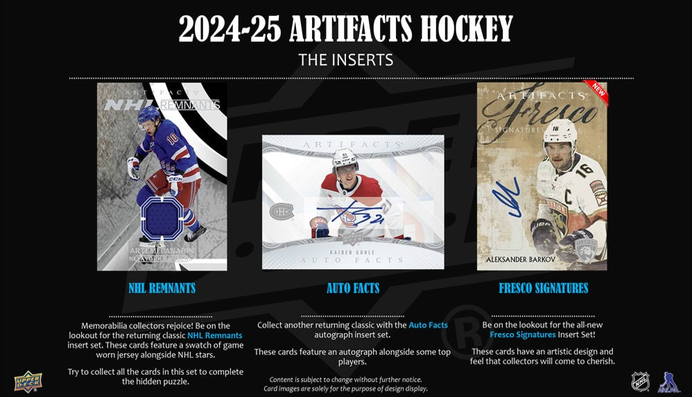 2024-25 Upper Deck NHL Artifacts Hobby - Sports Cards Norge