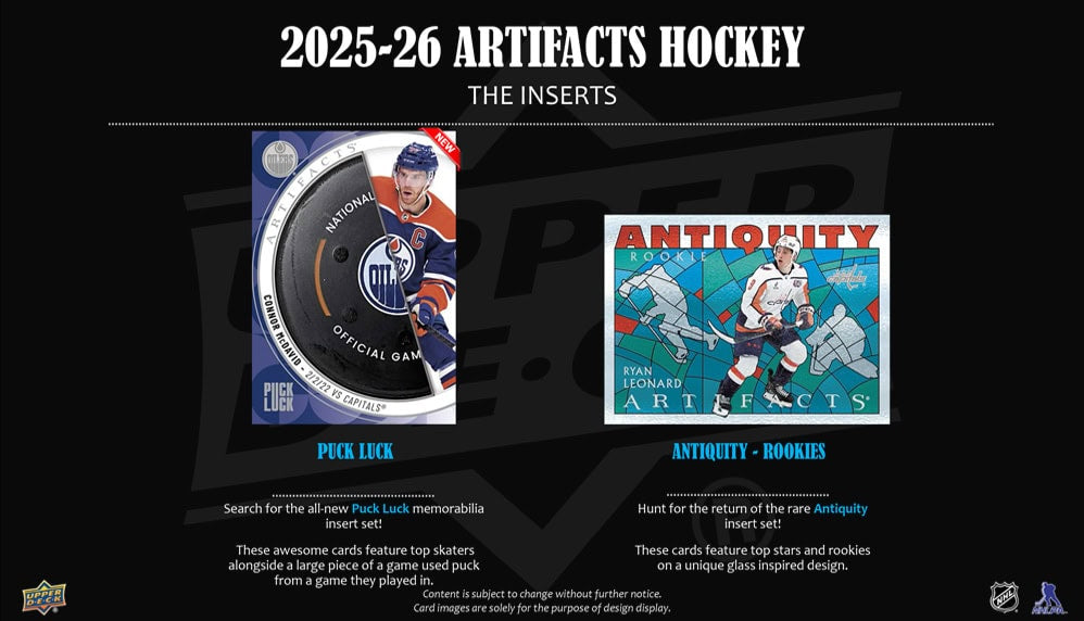 2025-26 Upper Deck NHL Artifacts Hobby - Sports Cards Norge