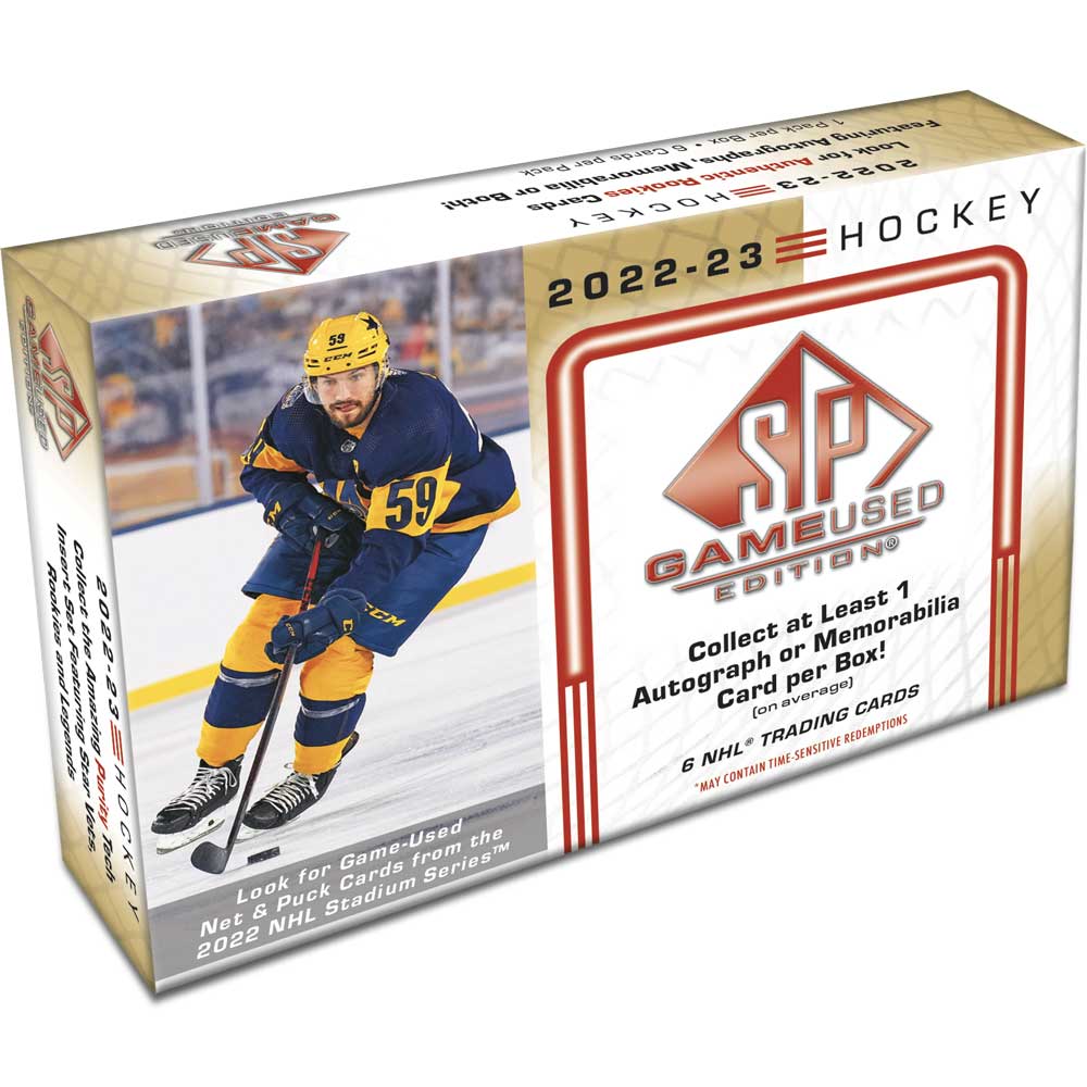 2022-23 Upper Deck NHL SP Game-Used Hobby Box - Sports Cards Norge