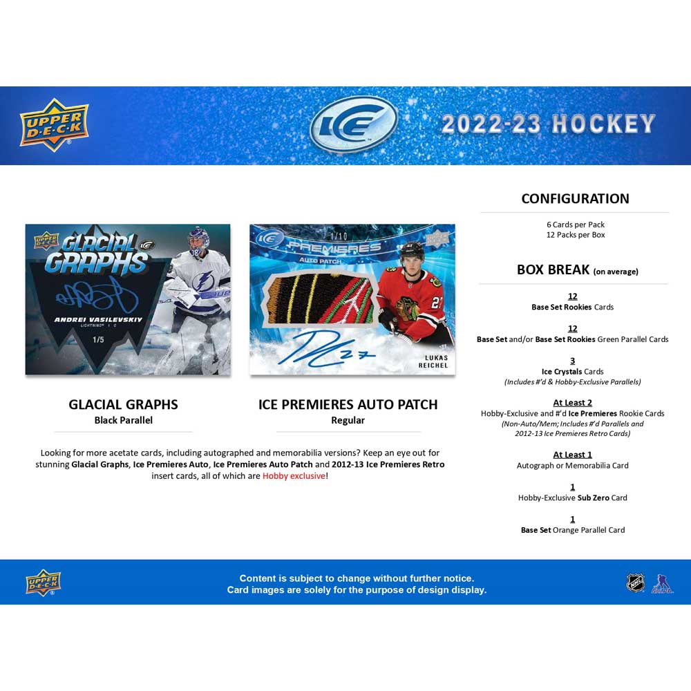 2022-23 Upper Deck NHL ICE Hobby - Sports Cards Norge