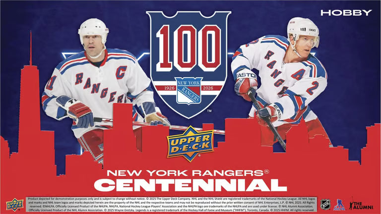 2025-26 Upper Deck NHL New York Rangers Centennial Hobby - Sports Cards Norge