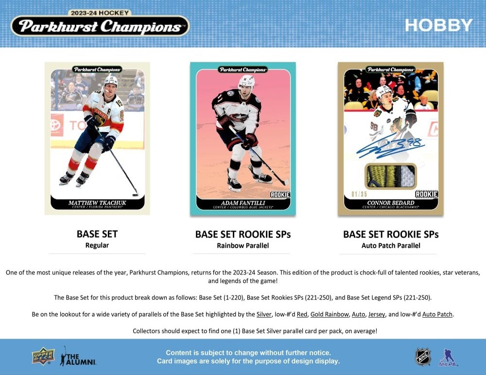2023-24 Upper Deck NHL Parkhurst Champions Hobby - Sports Cards Norge