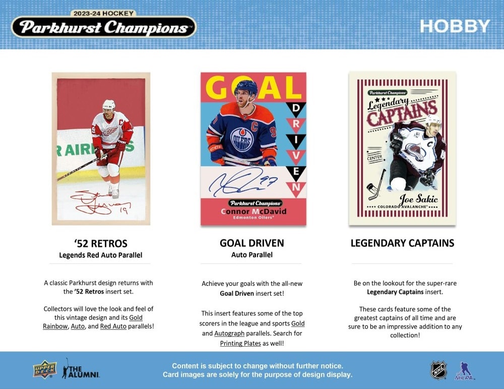 2023-24 Upper Deck NHL Parkhurst Champions Hobby - Sports Cards Norge