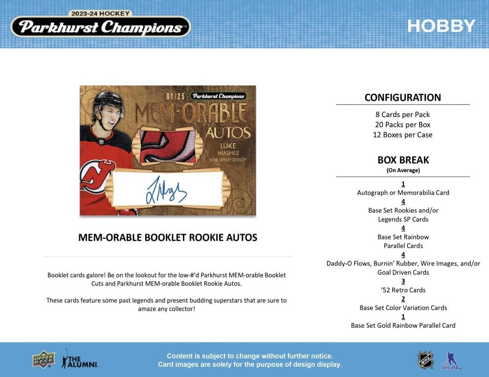 2023-24 Upper Deck NHL Parkhurst Champions Hobby - Sports Cards Norge