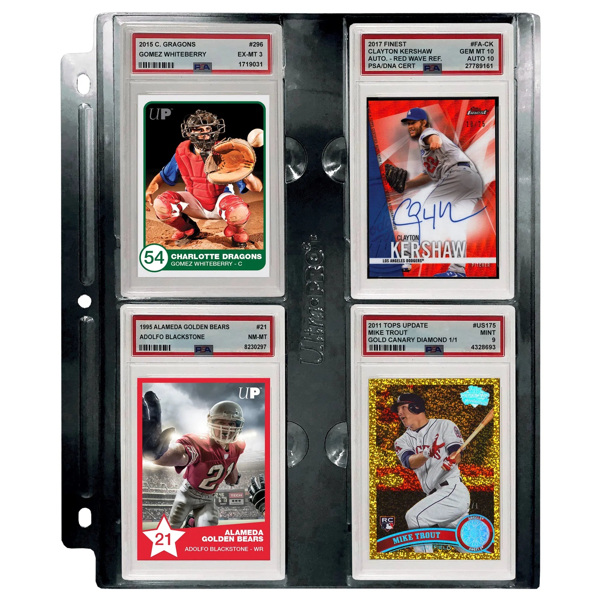 Ultra Pro Slab Page PSA - 10 stk Black - Sports Cards Norge