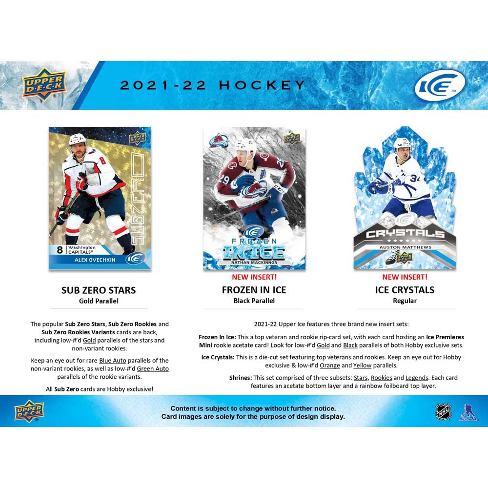 2021-22 Upper Deck NHL ICE Hobby - Sports Cards Norge