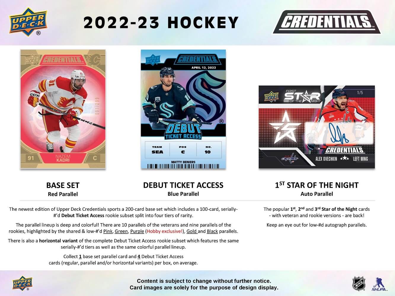 2022-23 Upper Deck NHL Credentials Hockey Hobby - Sports Cards Norge