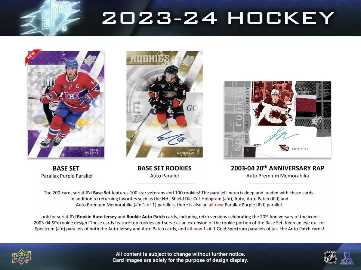 2023-24 Upper Deck NHL SPx Hobby - Sports Cards Norge