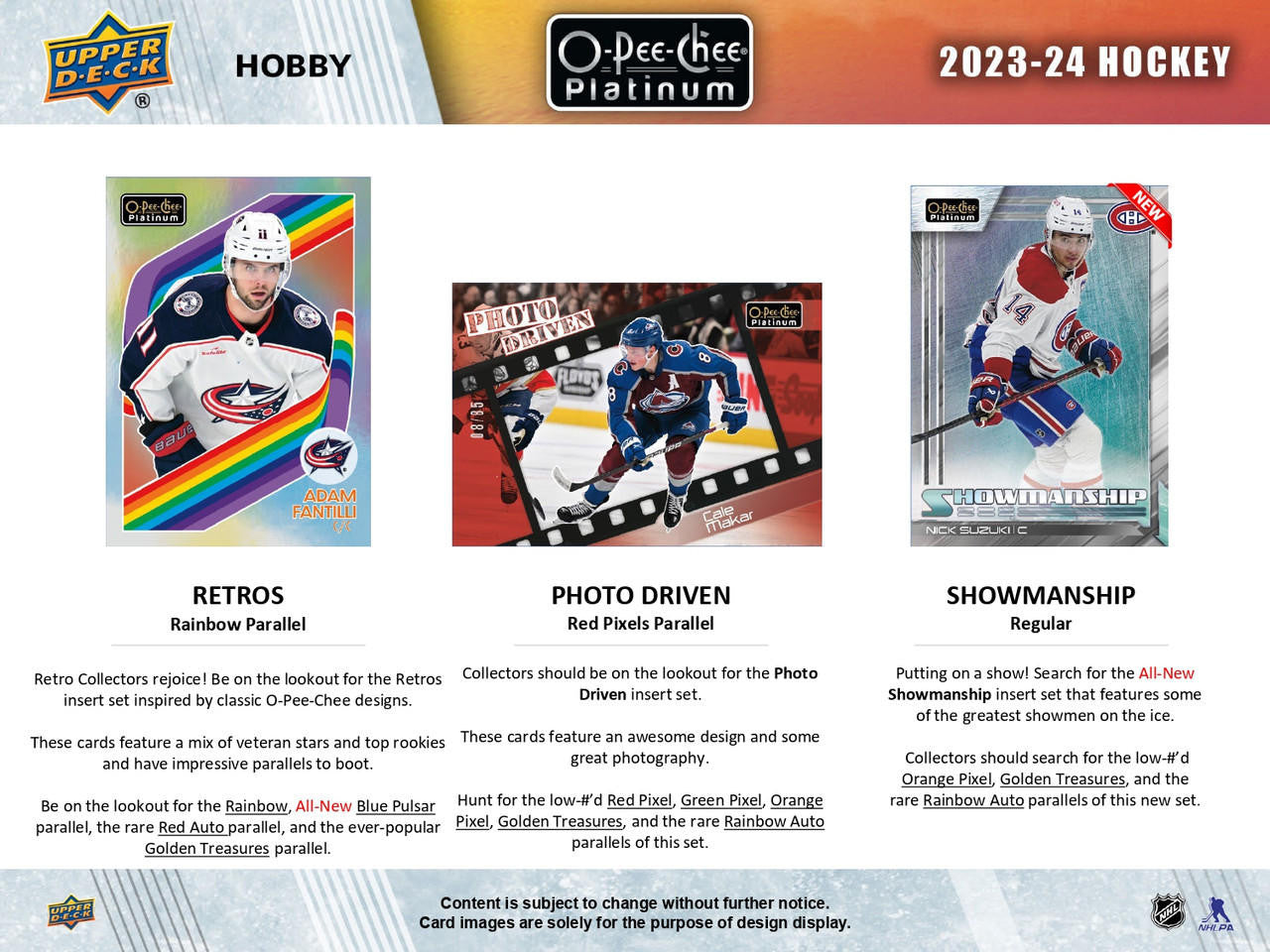 2023-24 Upper Deck NHL O-Pee-Chee Platinum Hobby - Sports Cards Norge