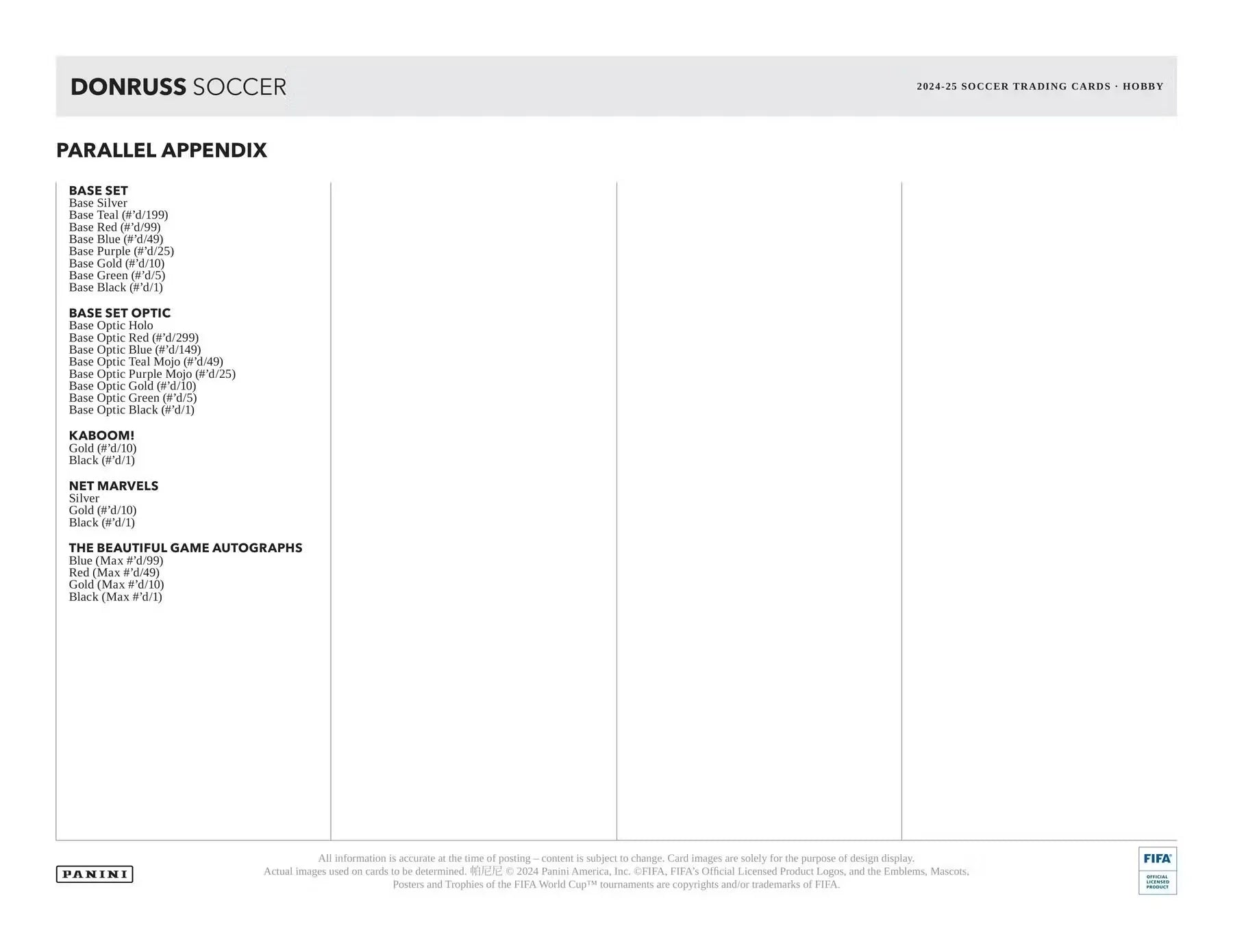 2024-25 Donruss Soccer Hobby International - Sports Cards Norge