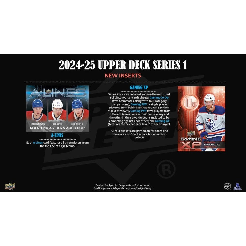 2024-25 Upper Deck NHL Series 1 Blaster Box