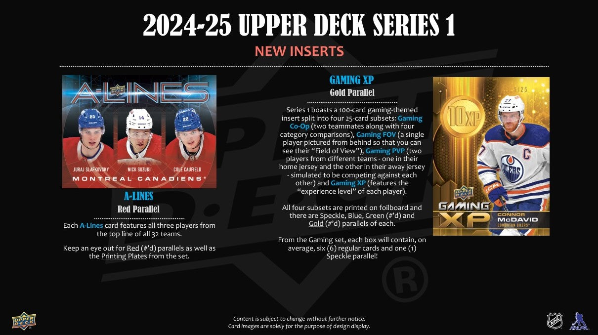 2024-25 Upper Deck NHL Series 1 Hobby - Sports Cards Norge