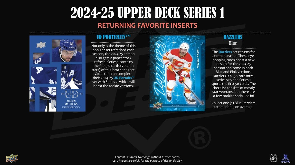 2024-25 Upper Deck NHL Series 1 Hobby - Sports Cards Norge