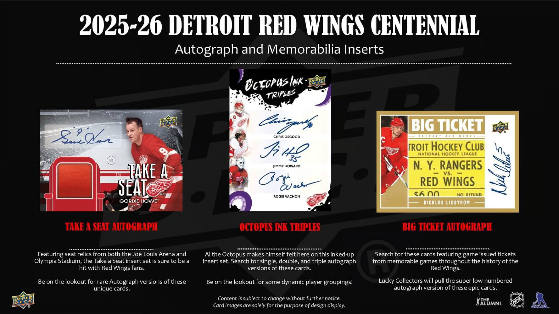 2025-26 Upper Deck NHL Detroit Red Wings Centennial Hobby - Sports Cards Norge
