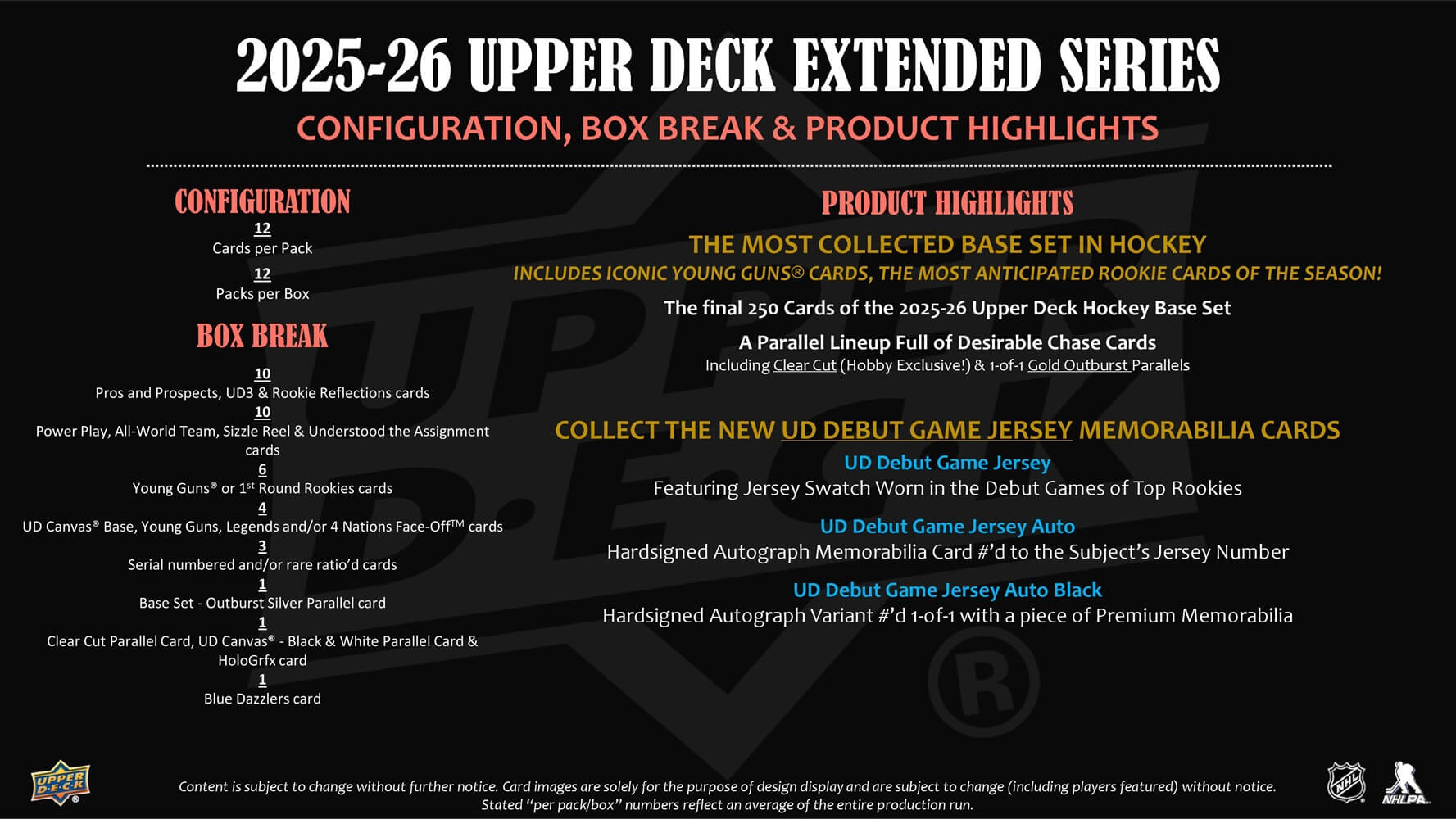 2025-26 Upper Deck NHL Extended Series Hobby