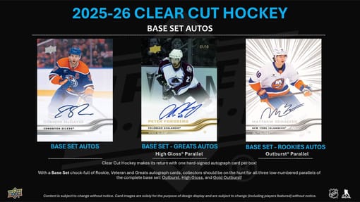 2025-26 Upper Deck NHL Clear Cut Hobby