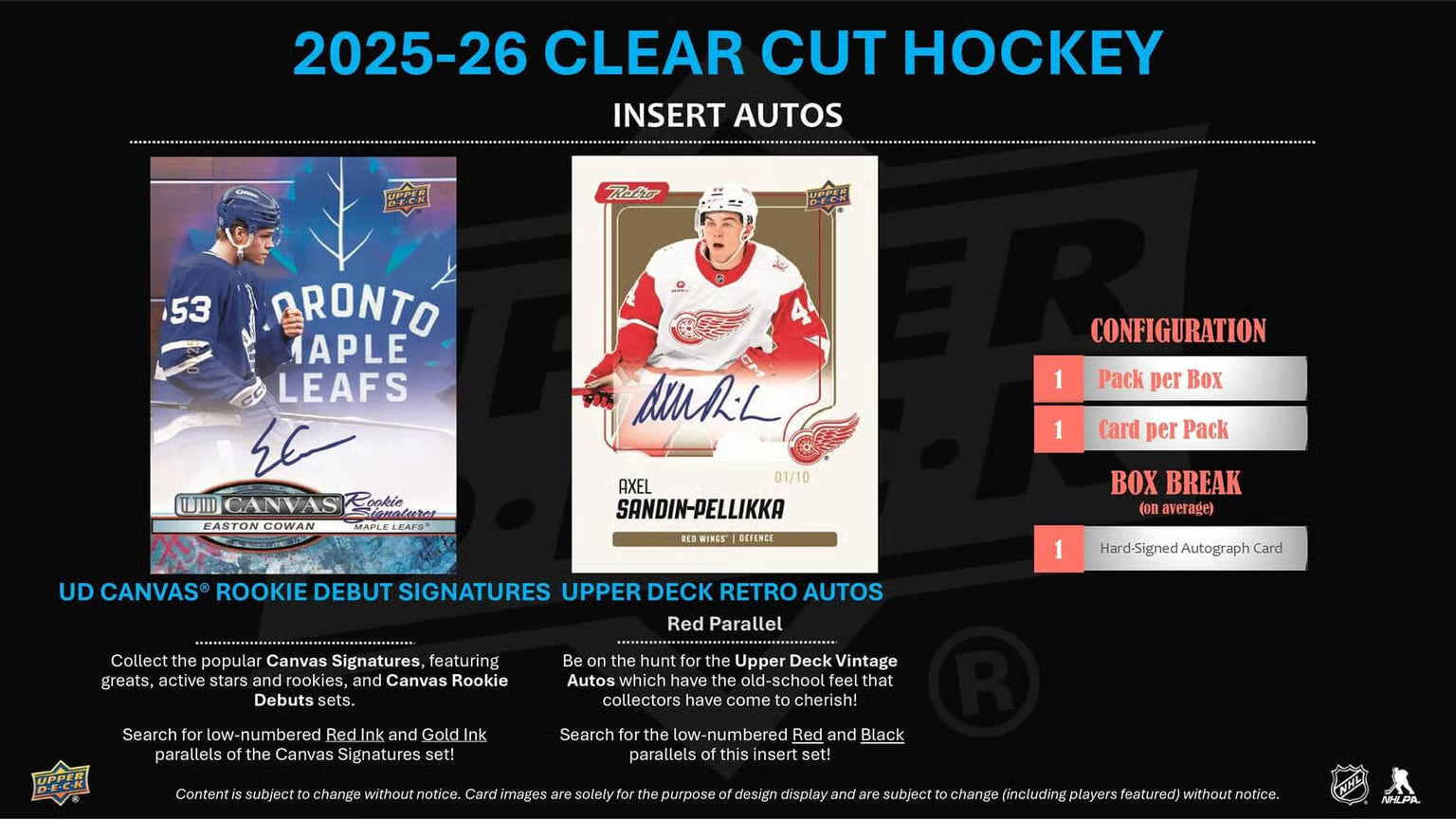 2025-26 Upper Deck NHL Clear Cut Hobby