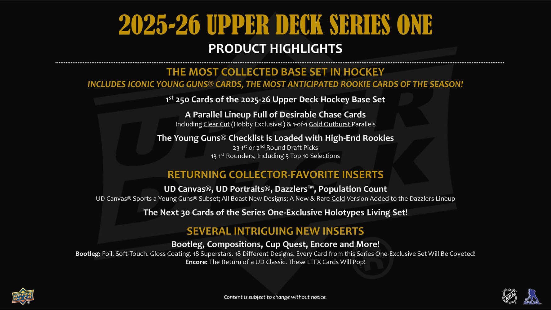 2025-26 Upper Deck NHL Series 1 Hobby - Sports Cards Norge