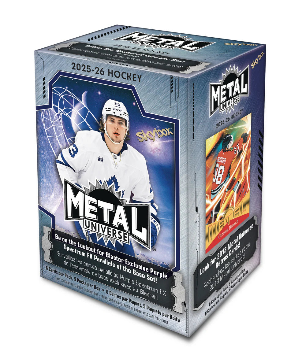 2025-26 Upper Deck NHL Skybox Metal Universe Blaster Box - Sports Cards Norge