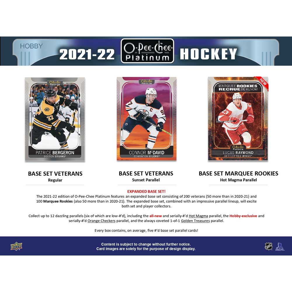 2021-22 Upper Dech NHL O-Pee-Chee Platinum Hobby Box - Sports Cards Norge