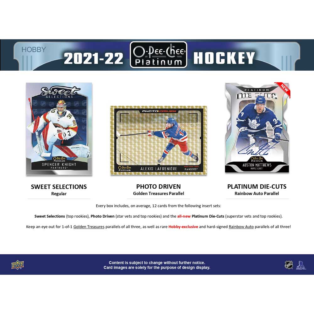 2021-22 Upper Dech NHL O-Pee-Chee Platinum Hobby Box - Sports Cards Norge