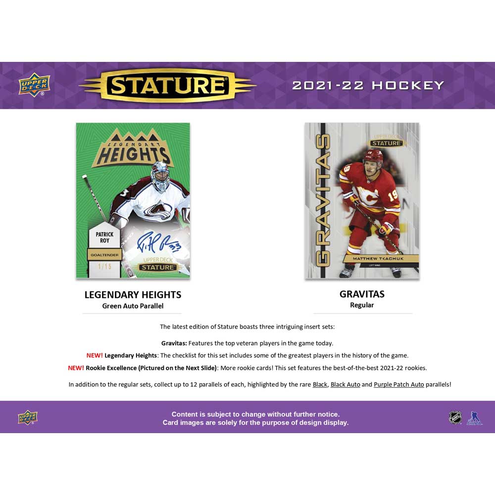 2021-22 Upper Deck NHL Stature Hobby - Sports Cards Norge