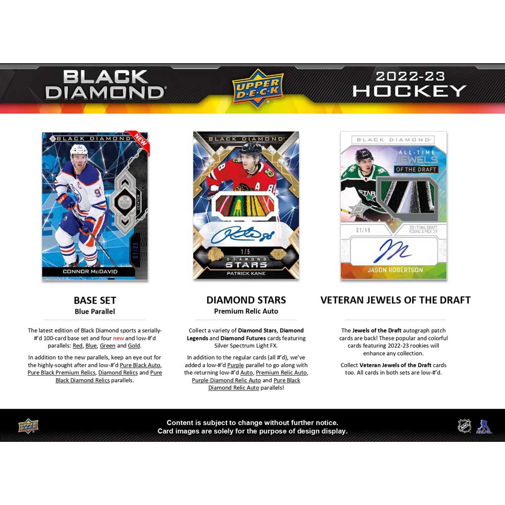 2022-23 Upper Deck NHL Black Diamond Hobby Box - Sports Cards Norge