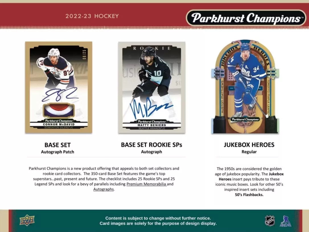 2022-23 Upper Deck NHL Parkhurst Champions Hobby - Sports Cards Norge