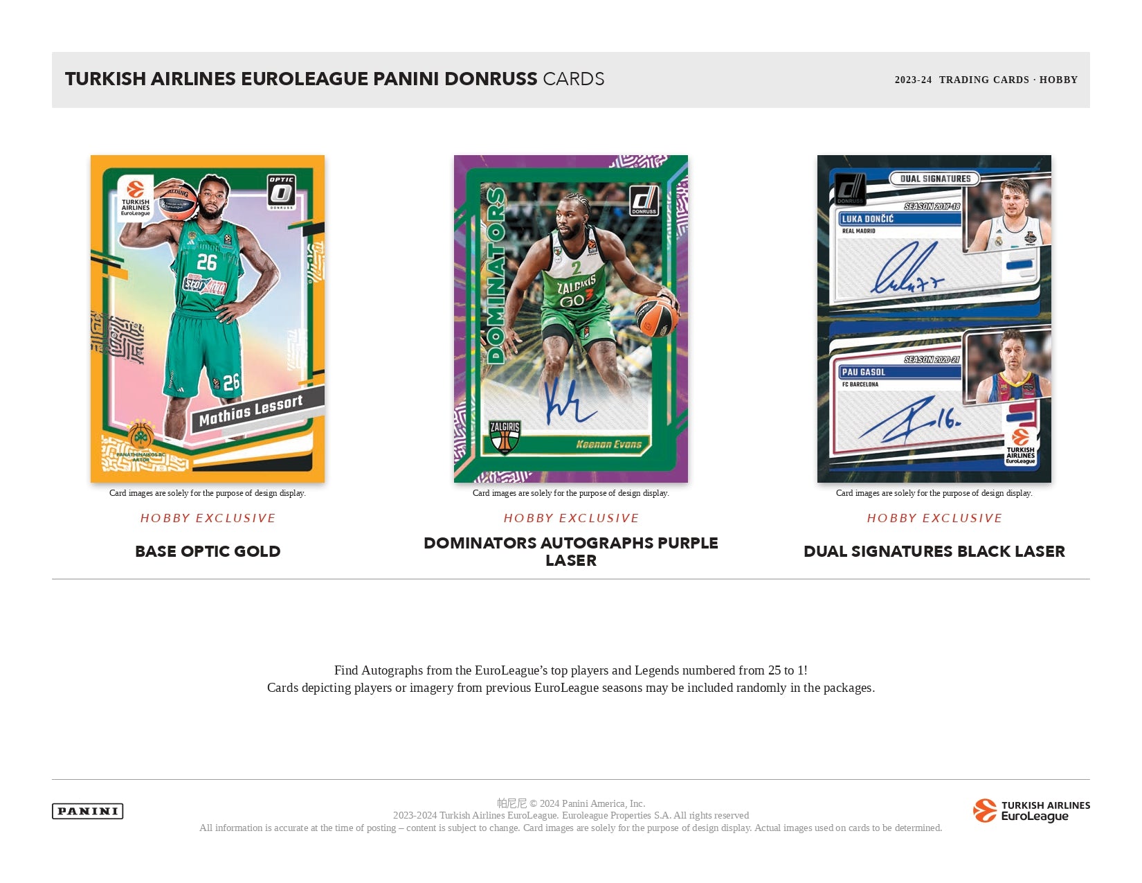 2023-24 Donruss Turkish Airlines EuroLeague Basketball Hobby - Sports Cards Norge