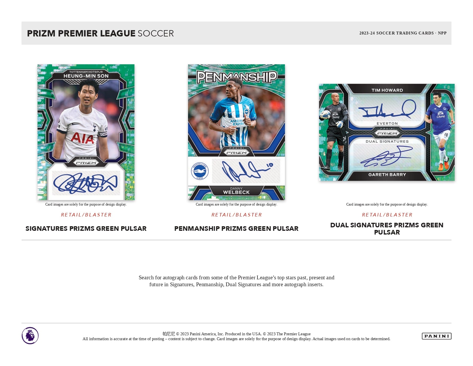 2023-24 Panini Prizm Premier League Soccer Blaster - Sports Cards Norge