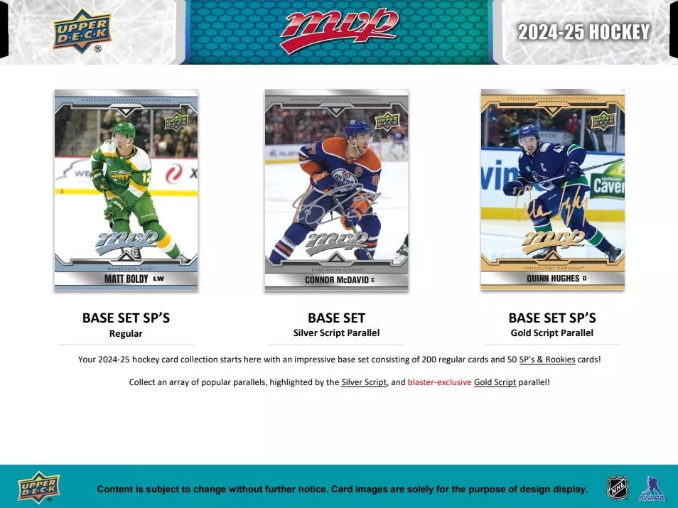 2024-25 Upper Deck NHL MVP Blaster Box - Sports Cards Norge