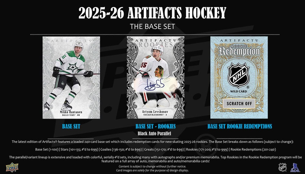2025-26 Upper Deck NHL Artifacts Hobby - Sports Cards Norge