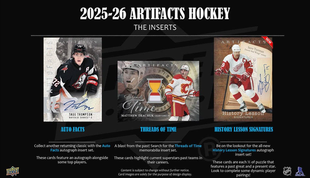 2025-26 Upper Deck NHL Artifacts Hobby - Sports Cards Norge