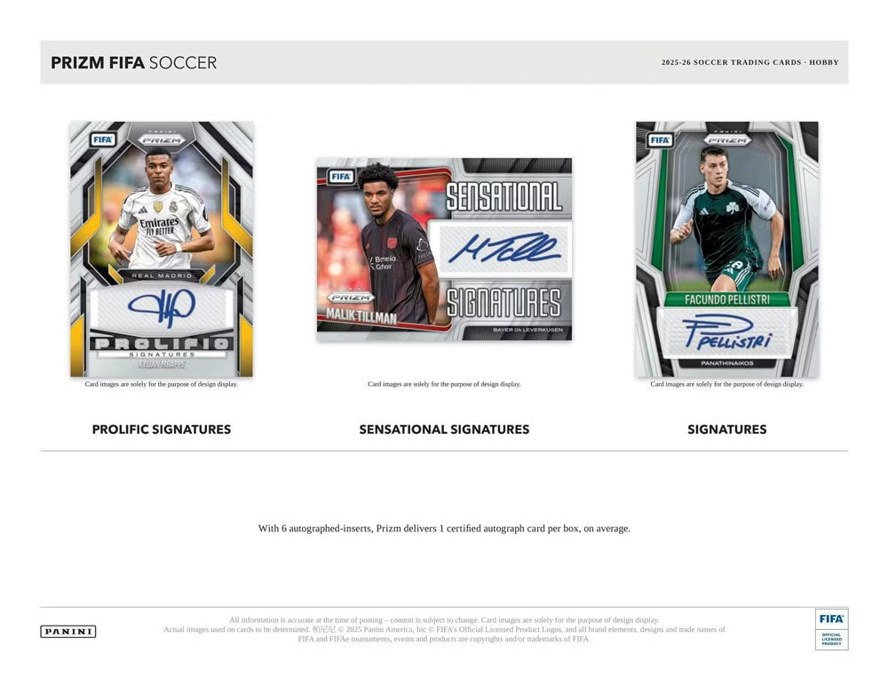 2025-26 Panini Prizm FIFA Hobby - Sports Cards Norge