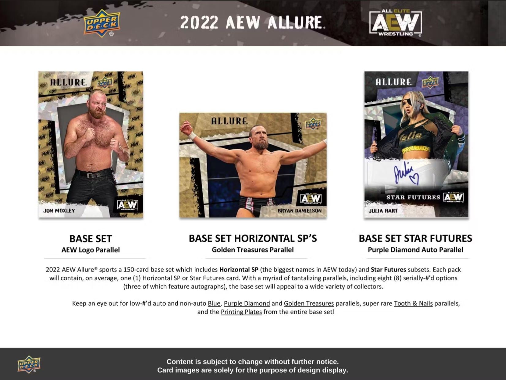 2022 UD All Elite Wrestling (AEW) Allure Hobby - Sports Cards Norge