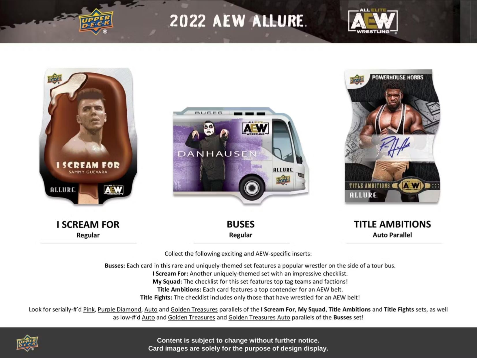 2022 UD All Elite Wrestling (AEW) Allure Hobby - Sports Cards Norge