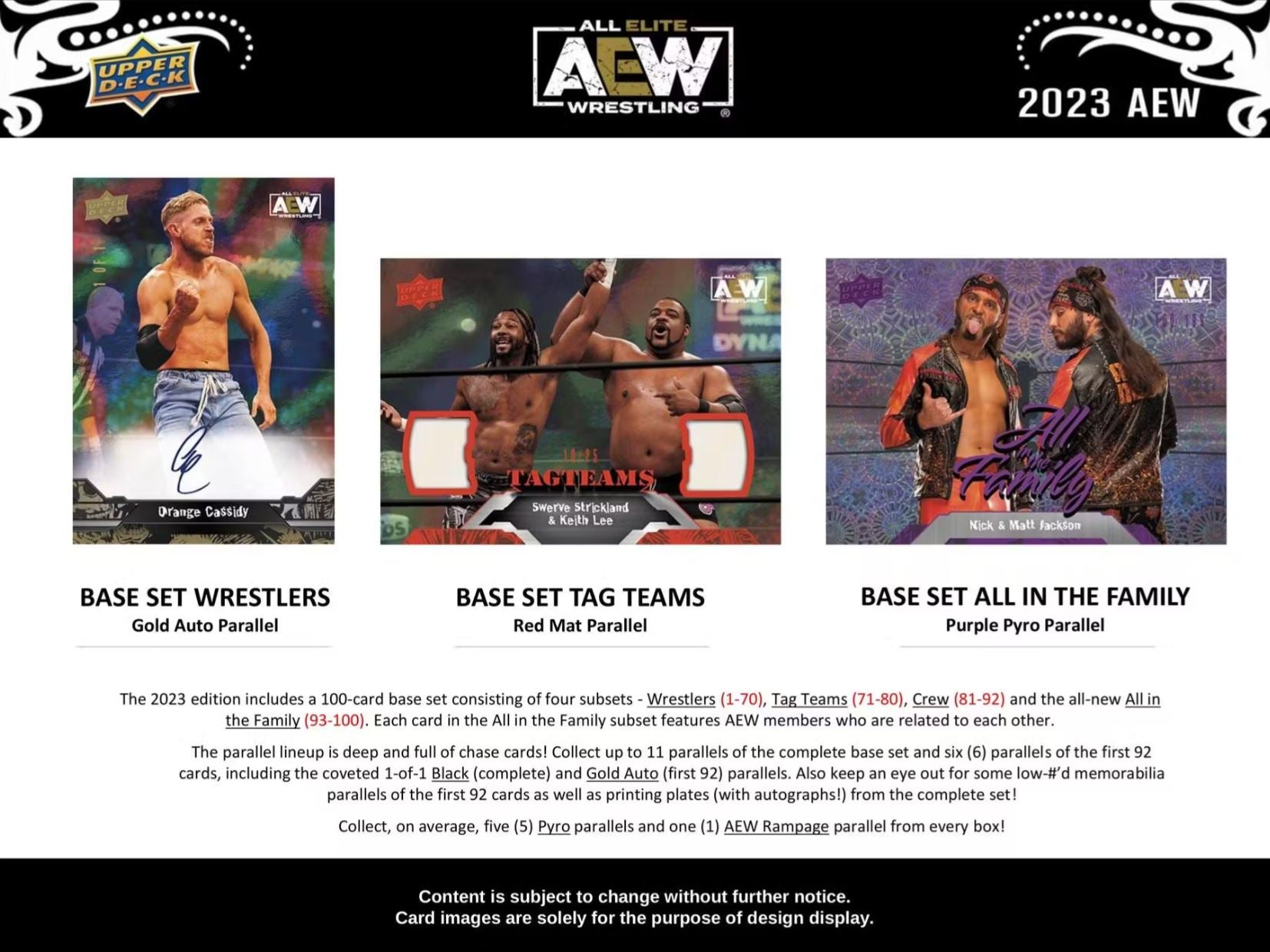 2023 Upper Deck All Elite Wrestling (AEW) - Sports Cards Norge